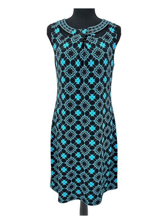 Magnolia Grace Dresses & Skirts - Black Dress with Pop of Color Sleeveless  Dress Size M Shift Sheath